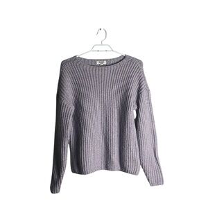BB Dakota by Steve Madden Women's Purple Knit Crewneck Sweater